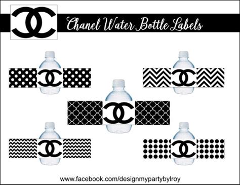 coco chanel water bottle labels|Chanel labels.